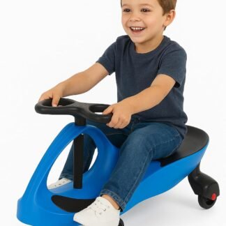 Curvaso Wiggle Kids Push Ride On Car Swivel Scooter Childrens Indoor Outdoor Twist Gyro Toys Gift Blue Black