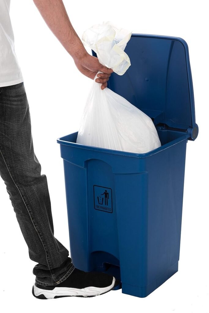 Curvaso Premium 68L Blue Foot Pedal Bin | Hands-Free Step On Waste Dustbin for Kitchen, Home, Office & Commercial Use