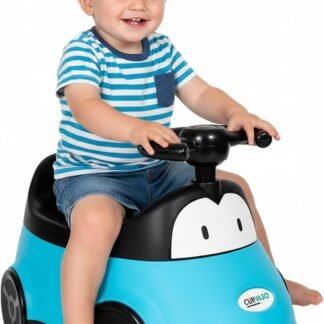 Curvaso Car Potty Training Chair & Urinal | Portable Toddler Bathroom Toilet Trainer with Lid & Splash Guard | Blue