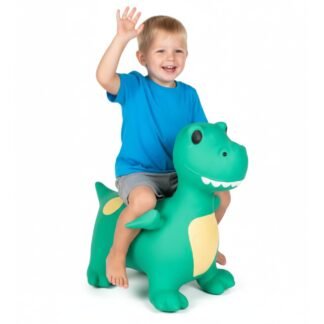Curvaso Animal Bouncy Hopper with Pump | Inflatable Ride-On Toy for Kids & Toddlers with Easy-Grip Ears, Indoor & Outdoor Safe | Dino Rex
