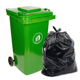 Curvaso 120L Wheelie Bin | Heavy Duty Outdoor Waste Container with Weatherproof Lid & Rubber Wheels | Green