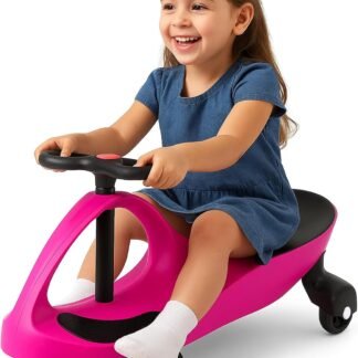 Curvaso Wiggle Kids Push Ride On Car Swivel Scooter Childrens Indoor Outdoor Twist Gyro Toys Gift Pink Black