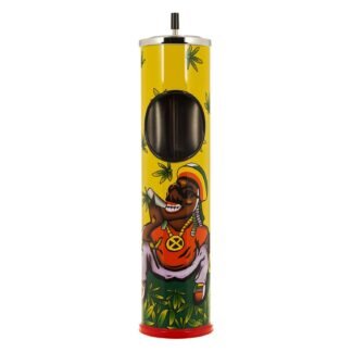 Curvaso Rasta Printed Dustbin with Ashtray Stand | Free Standing Cigarette Litter Bin for Indoor & Outdoor Use