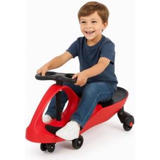 Curvaso Wiggle Kids Push Ride On Car Swivel Scooter Childrens Indoor Outdoor Twist Gyro Toys Gift Red Black