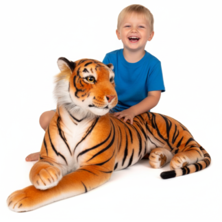 Curvaso Premium Tiger Soft Plush Toy | Giant Large Size Cuddly Stuffed Animal Doll for Kids & Gift